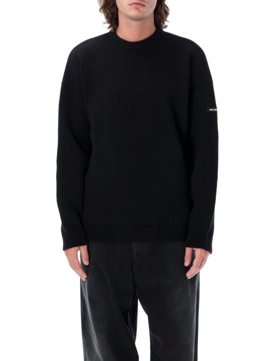  발렌시아가 스웨터 크루넥  블랙