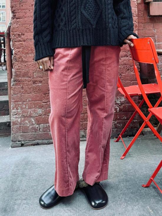  예세이트 스트레이트 팬츠 예사엣 우베 코듀로이 팬츠 블러쉬/초콜릿