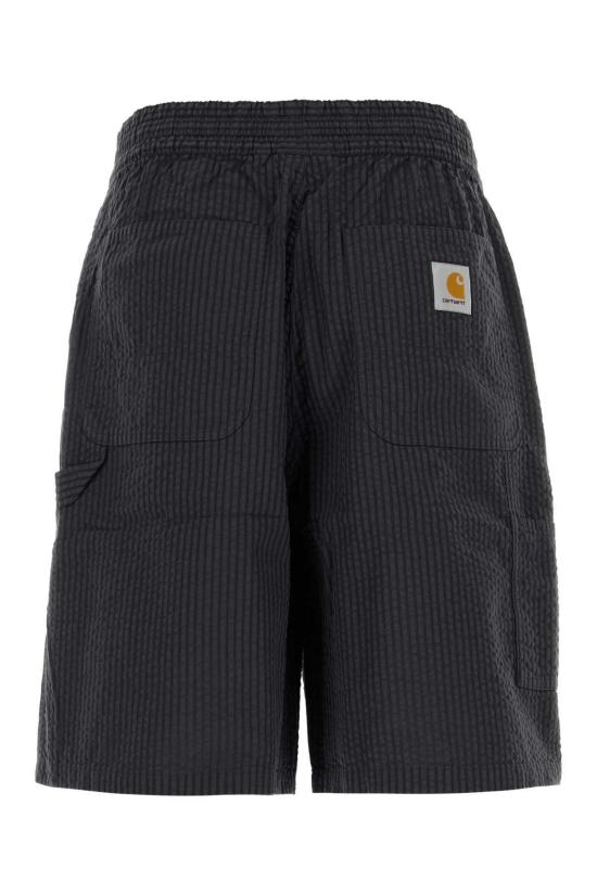  칼하트 숏팬츠 카하트 자수 코튼 톨랜드 쇼츠 톨랜드스트라이프블랙 - CARHARTT