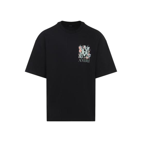  아미리 반팔 티셔츠 마 플로럴 오스 티 블랙 - AMIRI