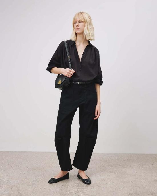  닐리로탄 데님 팬츠 닐리 로탄 숀 진 블랙 - NILI LOTAN