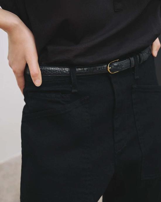  닐리로탄 데님 팬츠 닐리 로탄 숀 진 블랙 - NILI LOTAN