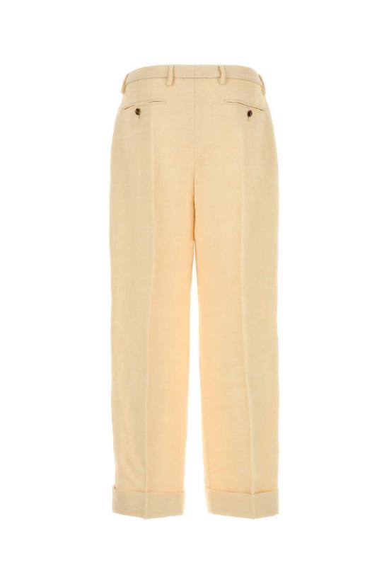  발렌티노 가라바니 스트레이트 팬츠 Valentino Garavani 주트 블렌드  Burro - VALENTINO GARAVANI