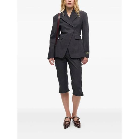  가니 스트레이트 팬츠 블랙/레드 - GANNI