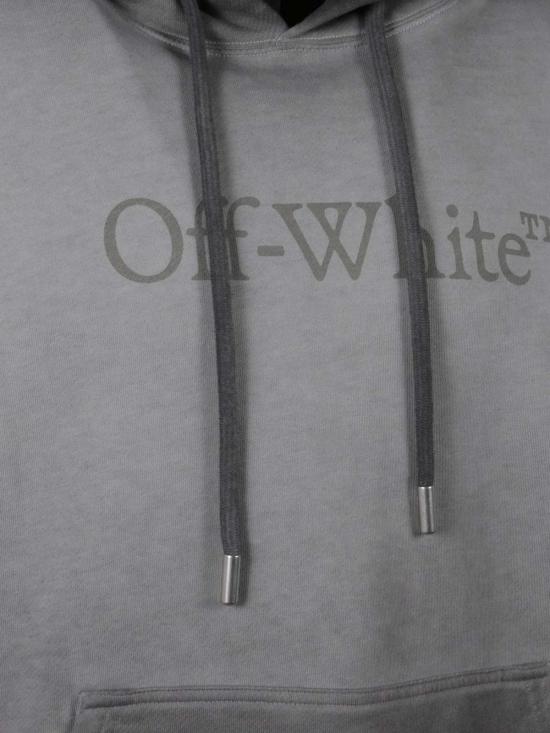  오프화이트 긴팔 티셔츠 로고 후드티 (회색) - OFF WHITE