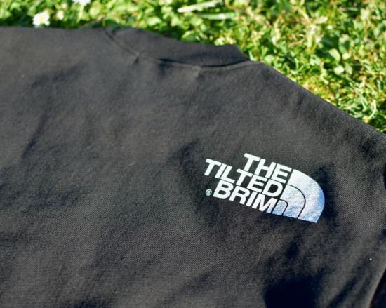  틸티드 브림 긴팔 티셔츠 하프 돔  크루넥 스웨트셔츠 블랙 - TILTED BRIM