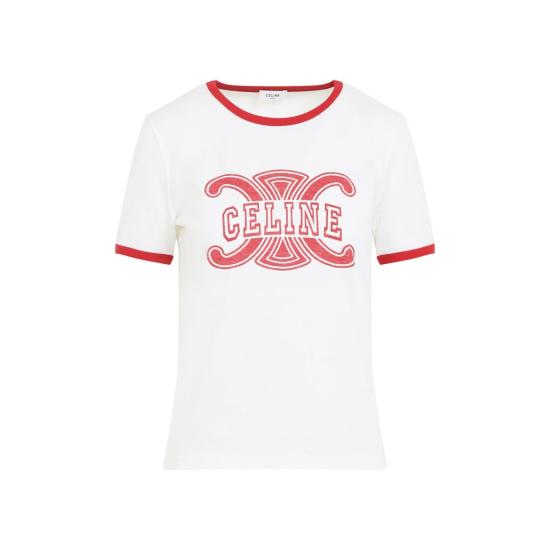  셀린느 반팔 티셔츠 70년대 오프화이트 티셔츠 - CELINE