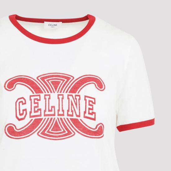  셀린느 반팔 티셔츠 70년대 오프화이트 티셔츠 - CELINE