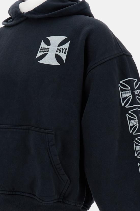  [키즈] 루드 풀오버 Rhude Boys 후드티 블랙 - RHUDE