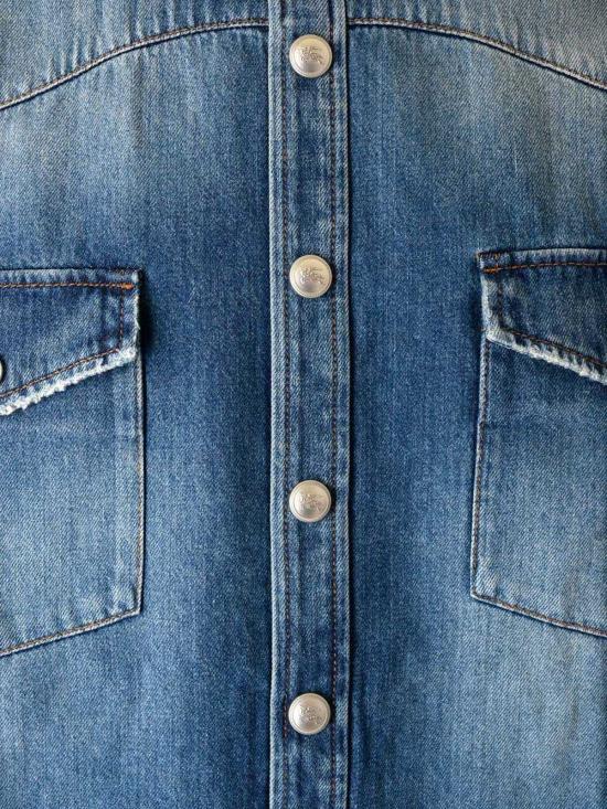  버버리 데님 팬츠 데님 셔츠 블루 - BURBERRY