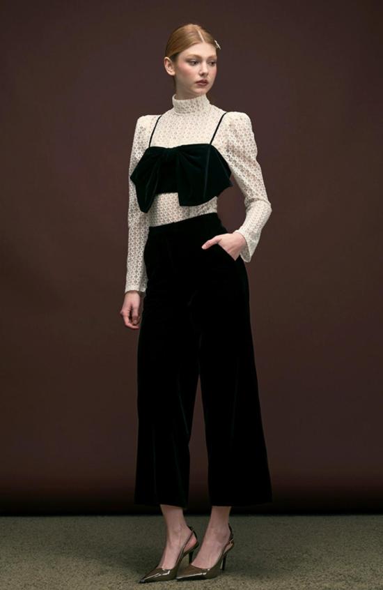  Maude Club 스트레이트 팬츠 모드 클럽 베일리 와이드 레그 팬츠 블랙