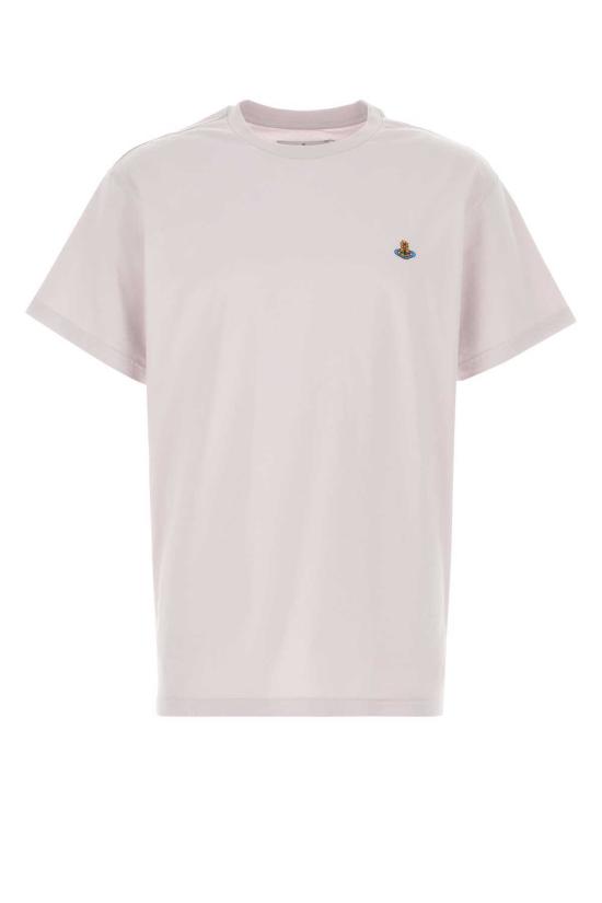  비비안웨스트우드 반팔 티셔츠 비비안 웨스트우드 파우더 핑크 코튼 티셔츠 오키드