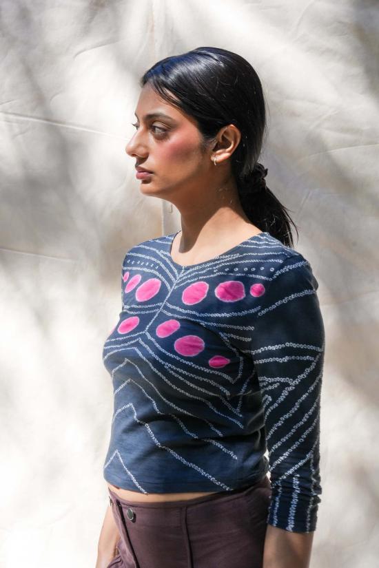  Abacaxi 반팔 티셔츠 Bandhini 하프슬리브 티셔츠 - OTHER BRANDS