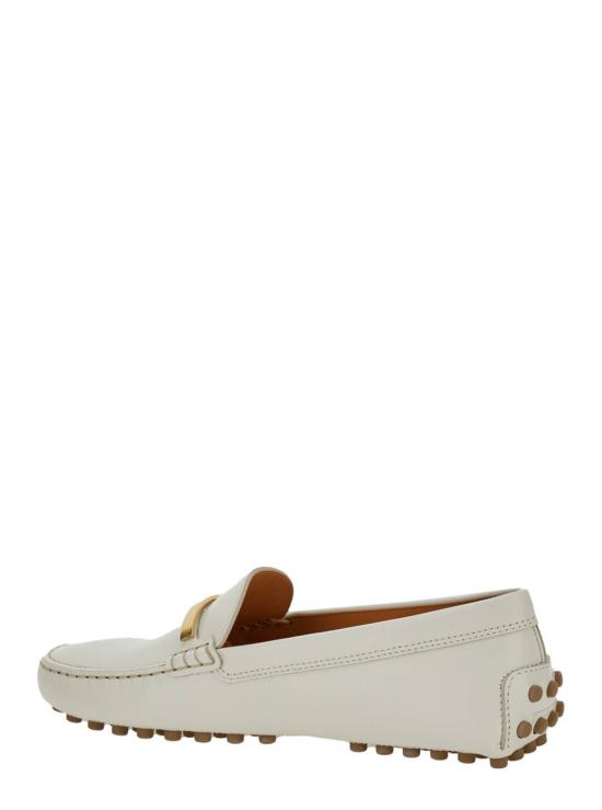  토즈 로퍼 (로고 플레이트 및 고무 밑창) 화이트 - TODS