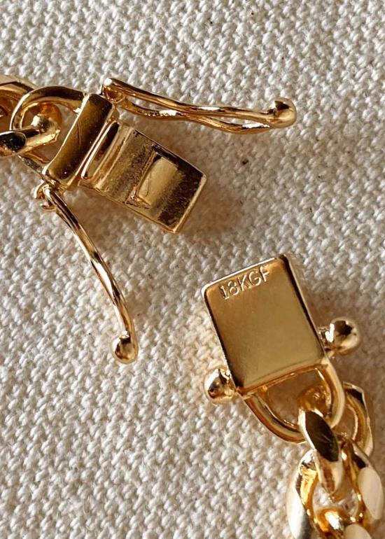  Rue Saint Paul 팔찌 루 생 폴 청키 쿠반 링크 브레이슬릿 18K 골드 필드 - OTHER BRANDS