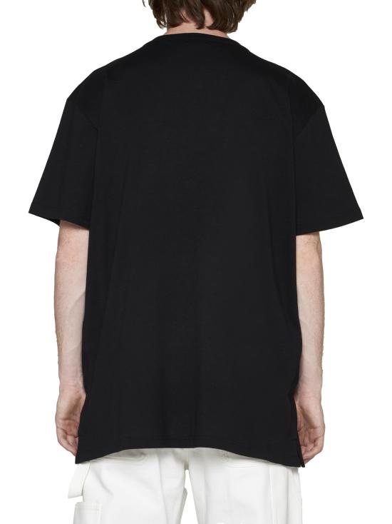  알렉산더 맥퀸 반팔 티셔츠 로고 자수 티셔츠 블랙 - ALEXANDER MCQUEEN