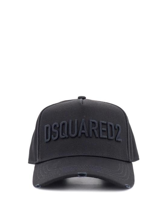  디스퀘어드2 모자 Dsquared2 블랙 코튼 베이스볼 캡