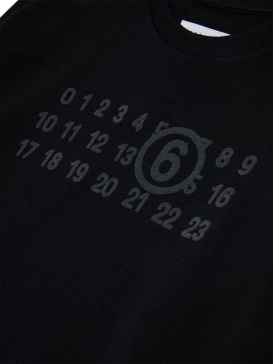  [키즈] MM6 메종마르지엘라 풀오버 메종 마르지엘라 로고 스웨트셔츠 블랙 (아동용) MM6 - MM6 MAISON MARGIELA