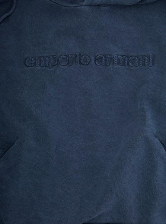  [키즈] 엠포리오 아르마니 풀오버 키즈 후드티 블루 - EMPORIO ARMANI