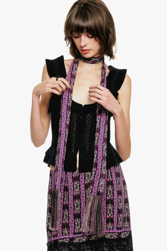  안나 수이 캐미솔 빅토리아풍 포인트엘 니트웨어 - ANNA SUI