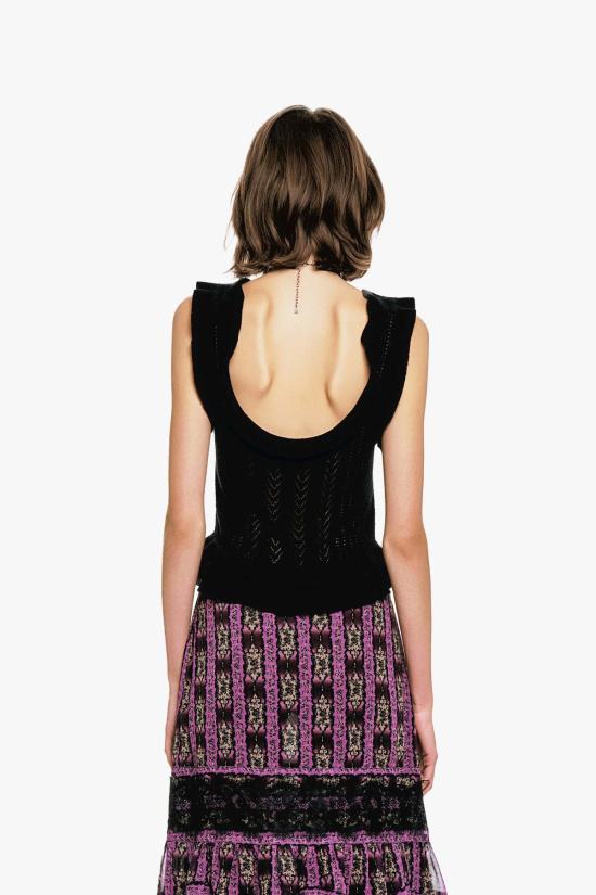  안나 수이 캐미솔 빅토리아풍 포인트엘 니트웨어 - ANNA SUI