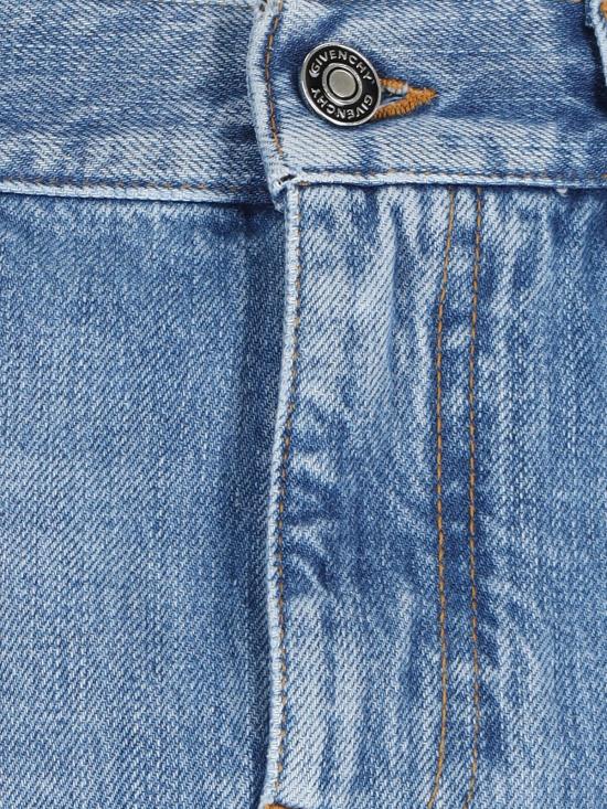  지방시 데님 스커트 데님 미디 스커트 라이트 블루 - GIVENCHY