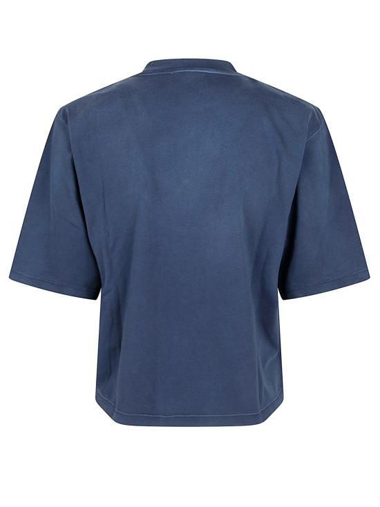  오프화이트 반팔 티셔츠 오프 화이트 런드리 박시 티 스프레이 D. 사파이어 티셔츠 블루 - OFF WHITE