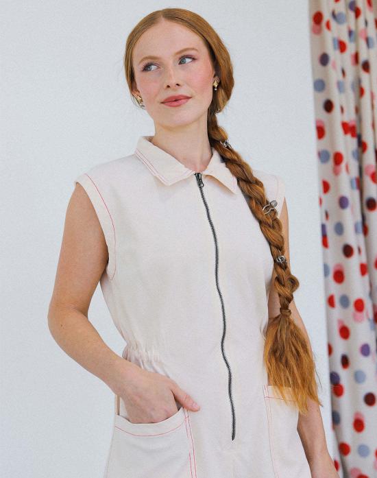  Noble 점프수트 노블 탱크 수트 오트밀크 파프리카 스티치 - OTHER BRANDS