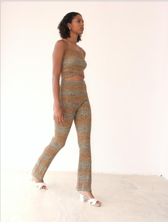  Studio Fantastique 데님 팬츠 Naomy 플레어 니트 팬츠 - OTHER BRANDS