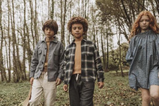  [키즈] 더뉴소사이어티 자켓 키즈 뉴 소사이어티 아담 사르가 재킷 블루 그레이 - THE NEW SOCIETY