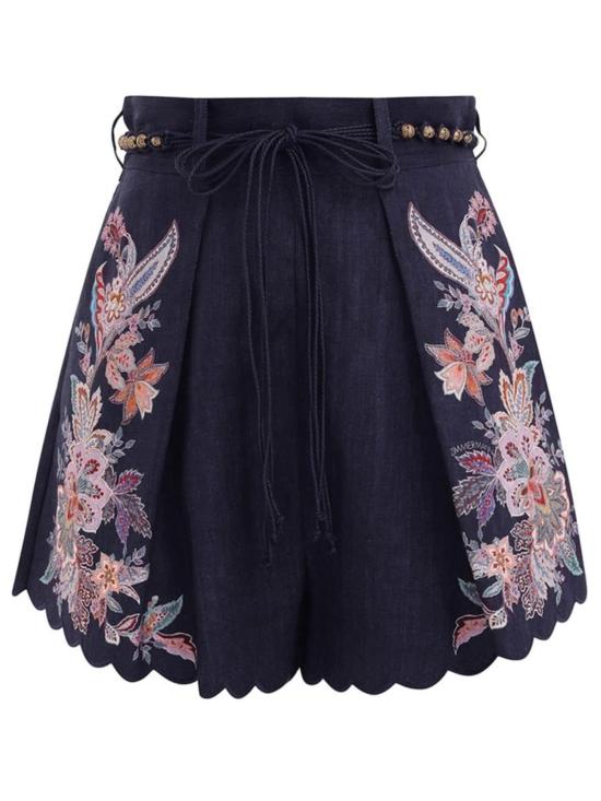  짐머만 숏팬츠 리아논 다트 무늬 블루 반바지