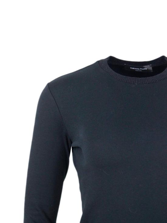  파비아나 필리피 반팔 티셔츠 티셔츠 블랙 - FABIANA FILIPPI