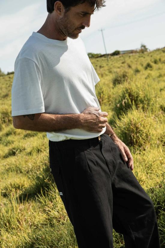  McTavish 치노 팬츠 맥타비쉬 릴렉스드 트윌 팬츠 블랙 - OTHER BRANDS