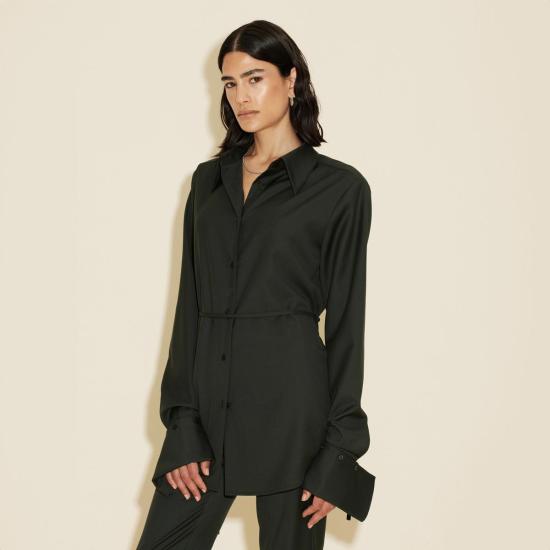  홀츠베일러 셔츠 Holzweiler Roli 셔츠 다크 그린 - HOLZWEILER