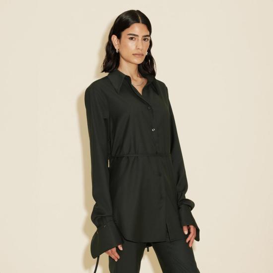  홀츠베일러 셔츠 Holzweiler Roli 셔츠 다크 그린 - HOLZWEILER