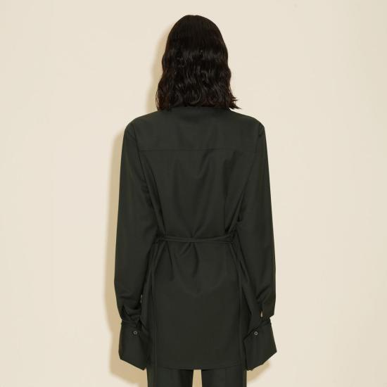  홀츠베일러 셔츠 Holzweiler Roli 셔츠 다크 그린 - HOLZWEILER