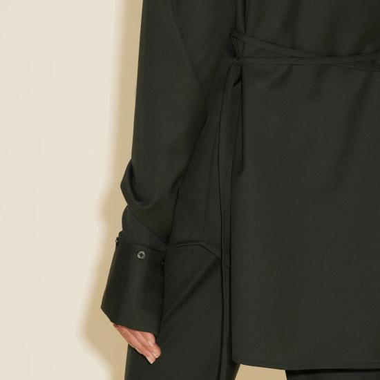  홀츠베일러 셔츠 Holzweiler Roli 셔츠 다크 그린 - HOLZWEILER