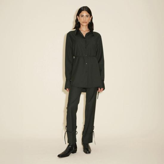  홀츠베일러 셔츠 Holzweiler Roli 셔츠 다크 그린 - HOLZWEILER