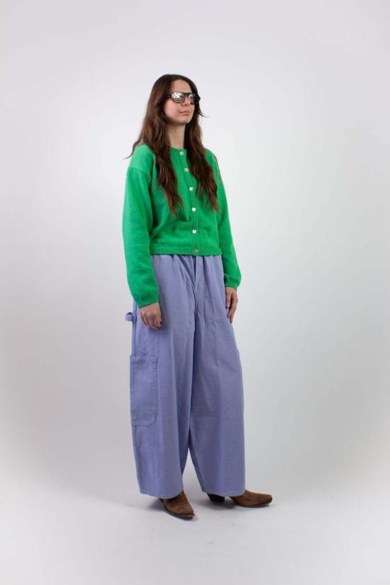  밀스 크롭 팬츠 캔버스 셰프 팬츠 라벤더 - MEALS