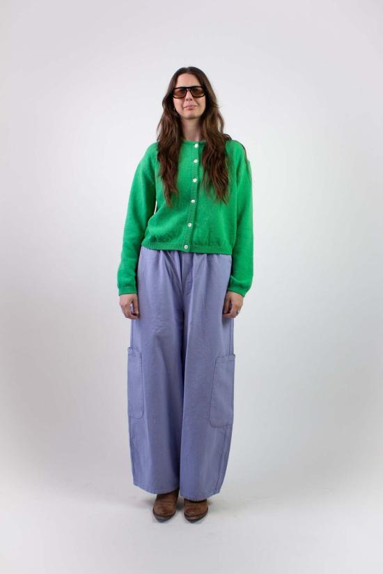  밀스 크롭 팬츠 캔버스 셰프 팬츠 라벤더 - MEALS