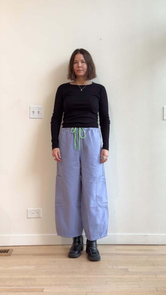  밀스 크롭 팬츠 캔버스 셰프 팬츠 라벤더 - MEALS