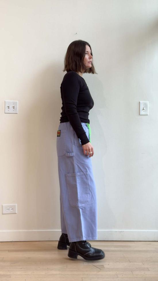  밀스 크롭 팬츠 캔버스 셰프 팬츠 라벤더 - MEALS