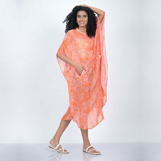  Vismaya 비치용품 Binary Leaflet 카프탄 산호 - VISMAYA