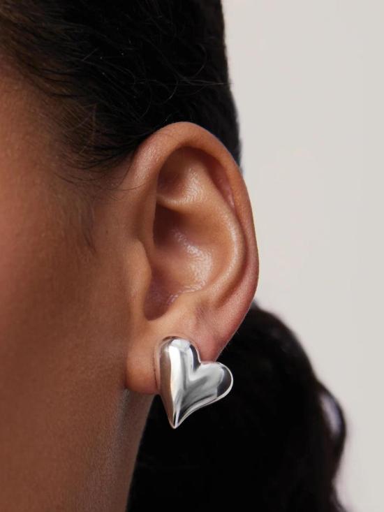  제니 버드 이어링 아트 하트 버튼 - JENNY BIRD