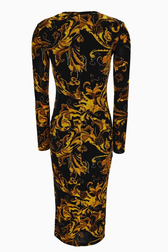  베르사체 롱 원피스 진 쿠튀르 롱 드레스 블랙 - VERSACE