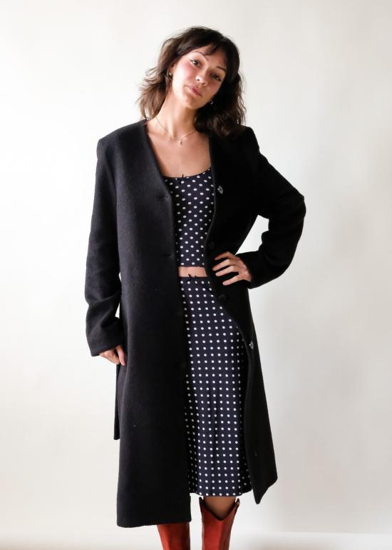  로데브예 코트 로데비에르 벨티드  블랙 - RODEBJER