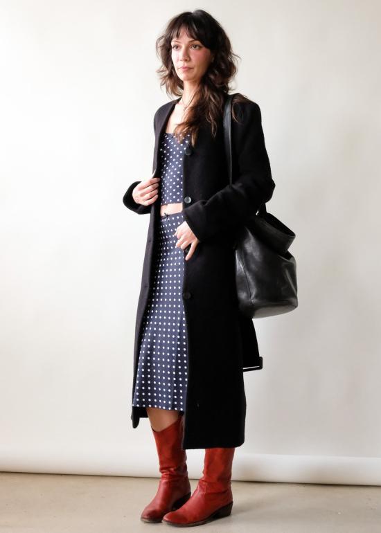  로데브예 코트 로데비에르 벨티드  블랙 - RODEBJER