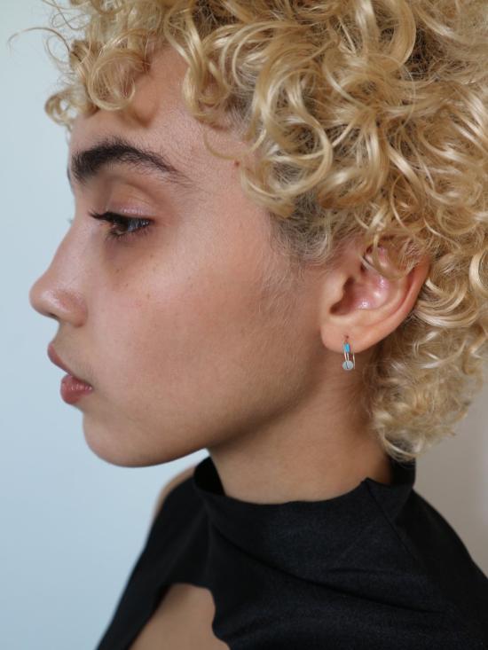  멜리사 맥아더 이어링 미니 캘세도니 & 터쿼이즈 실버 귀걸이 - MELISSA MCARTHUR