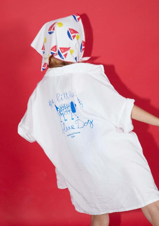  [키즈] 위켄드 하우스 키즈 티셔츠 키즈  도그 셔츠 화이트 - WEEKEND HOUSE KIDS
