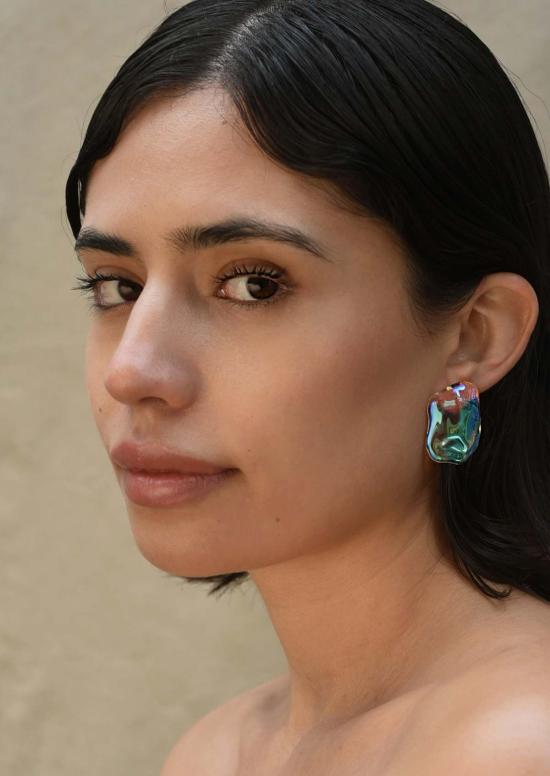  줄리 테브노 이어링 에니그마 스몰 글라스 귀걸이